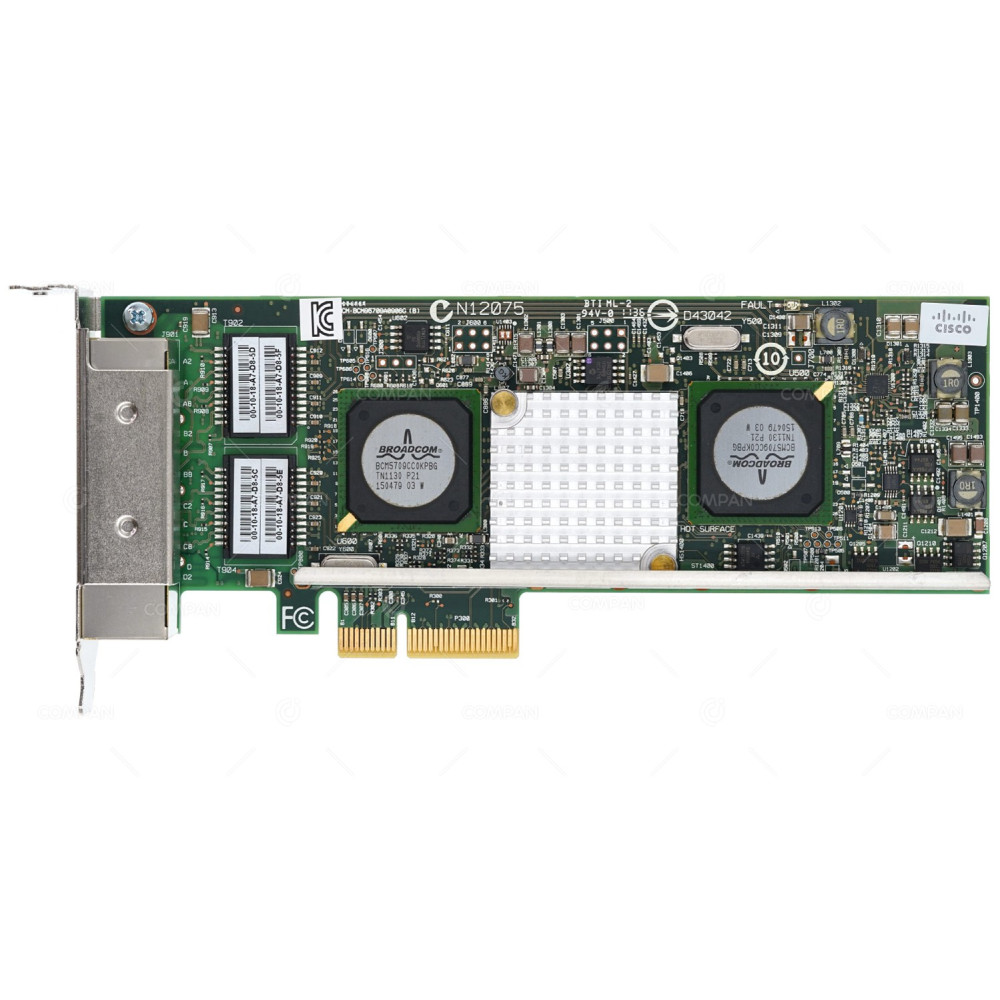 74-7069-02 CISCO BROADCOM 5709 QUAD PORT GIGABIT ETHERNET ADAPTER PCI-E